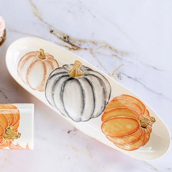 Pumpkins Narrow Oval Platter - Robert's-VIETRI-Robert's