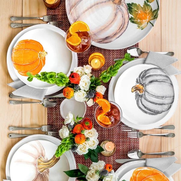 Pumpkins Round Platter with Pumpkin - Robert's-VIETRI-Robert's