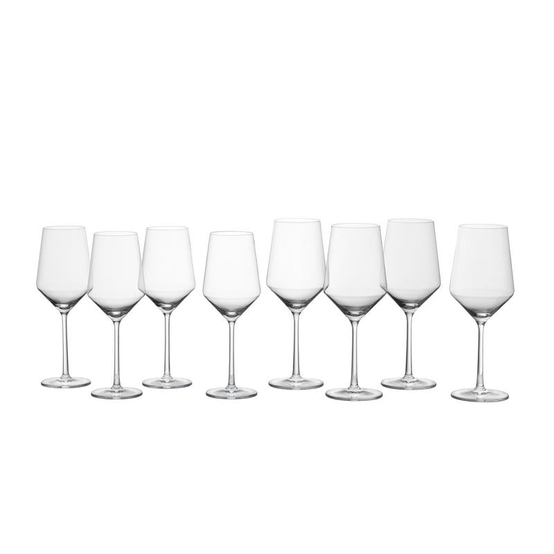 Pure 8pc Wine Set, 4 White and 4 Red Wine Glasses