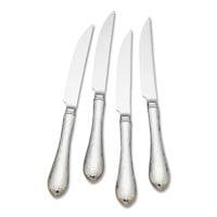 Reed and Barton Hammered Antique Stainless -  Steak Knife Set Four