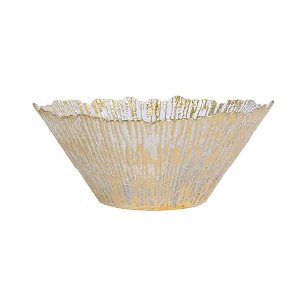 Rufolo Glass Gold Large Deep Bowl - Robert's-VIETRI-Robert's