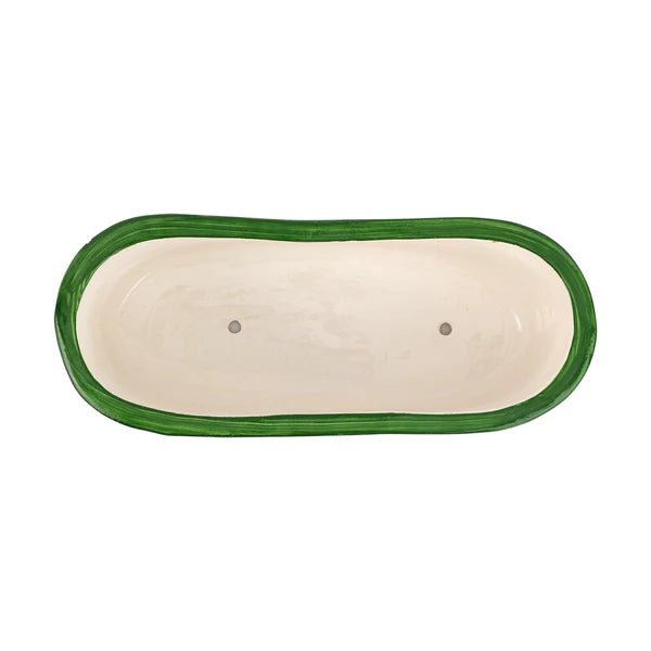 Rustic Garden Dark Green Scroll Oval Planter - Robert's-VIETRI-Robert's