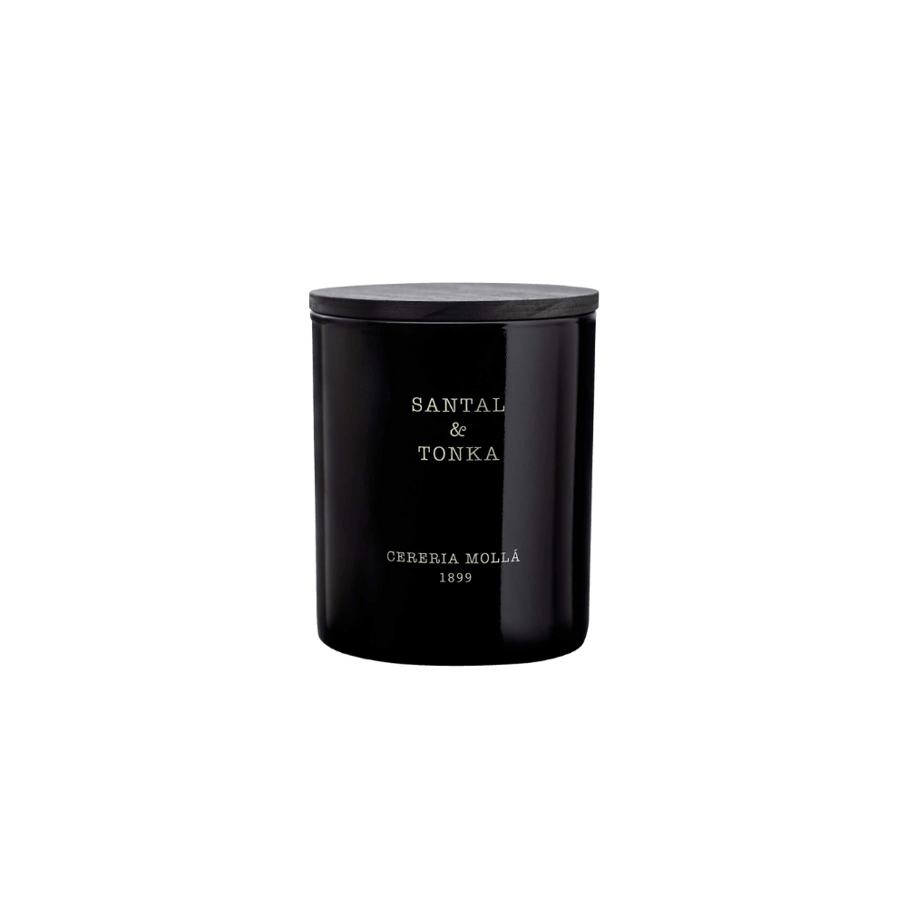 Santal Tonka Black Candle 8oz - Robert's-Cereria Molla 1899-Robert's