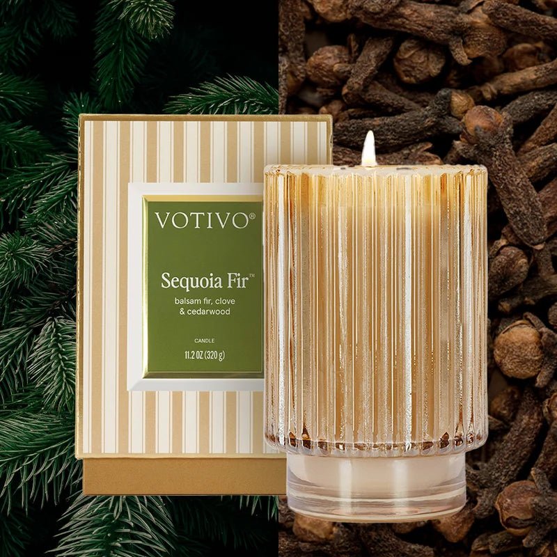 Sequoia Fir Holiday Candle - Robert's-VOTIVO-Robert's