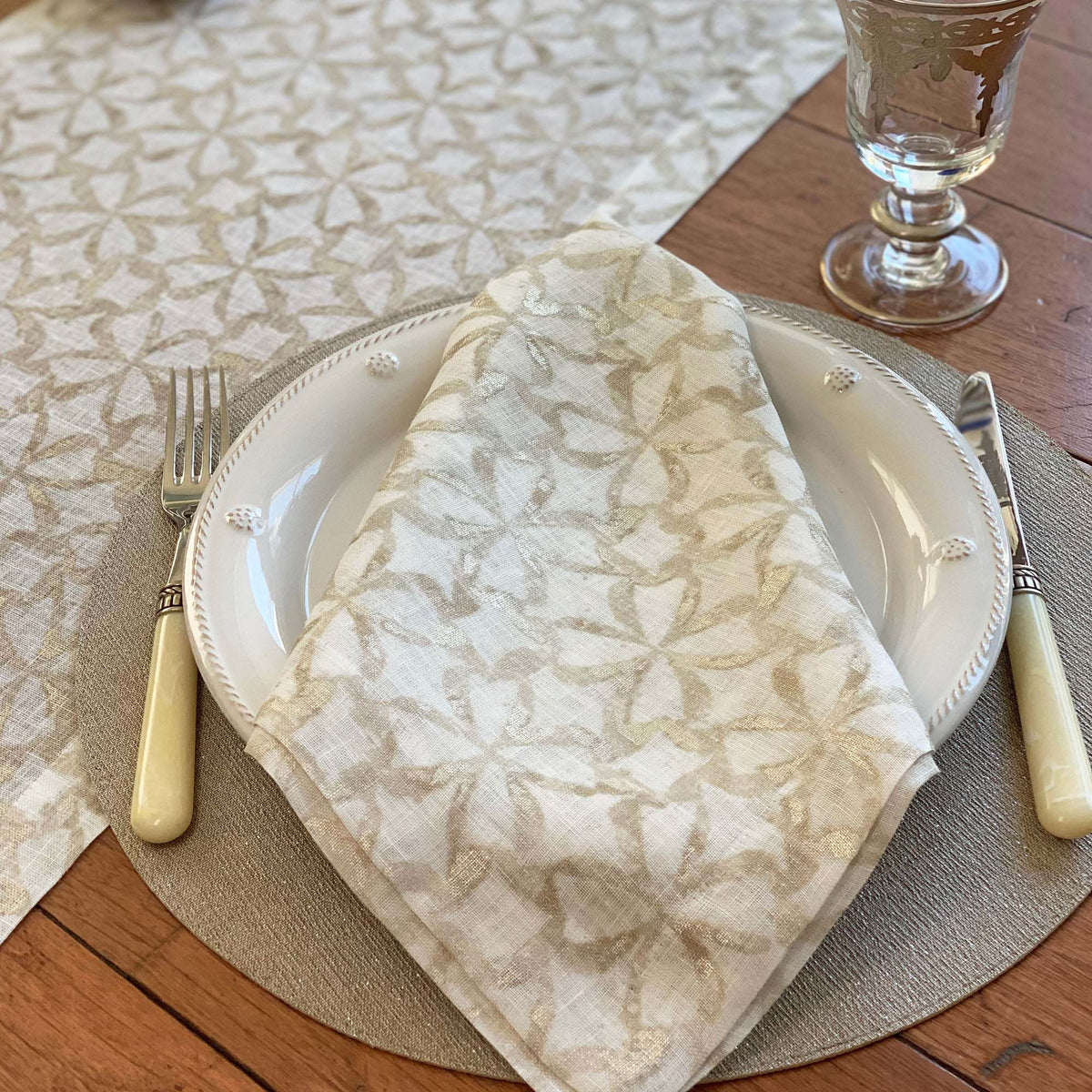 Shamrock Napkin -CHAMPAGNE Gold - Robert's-Bodrum-Robert's