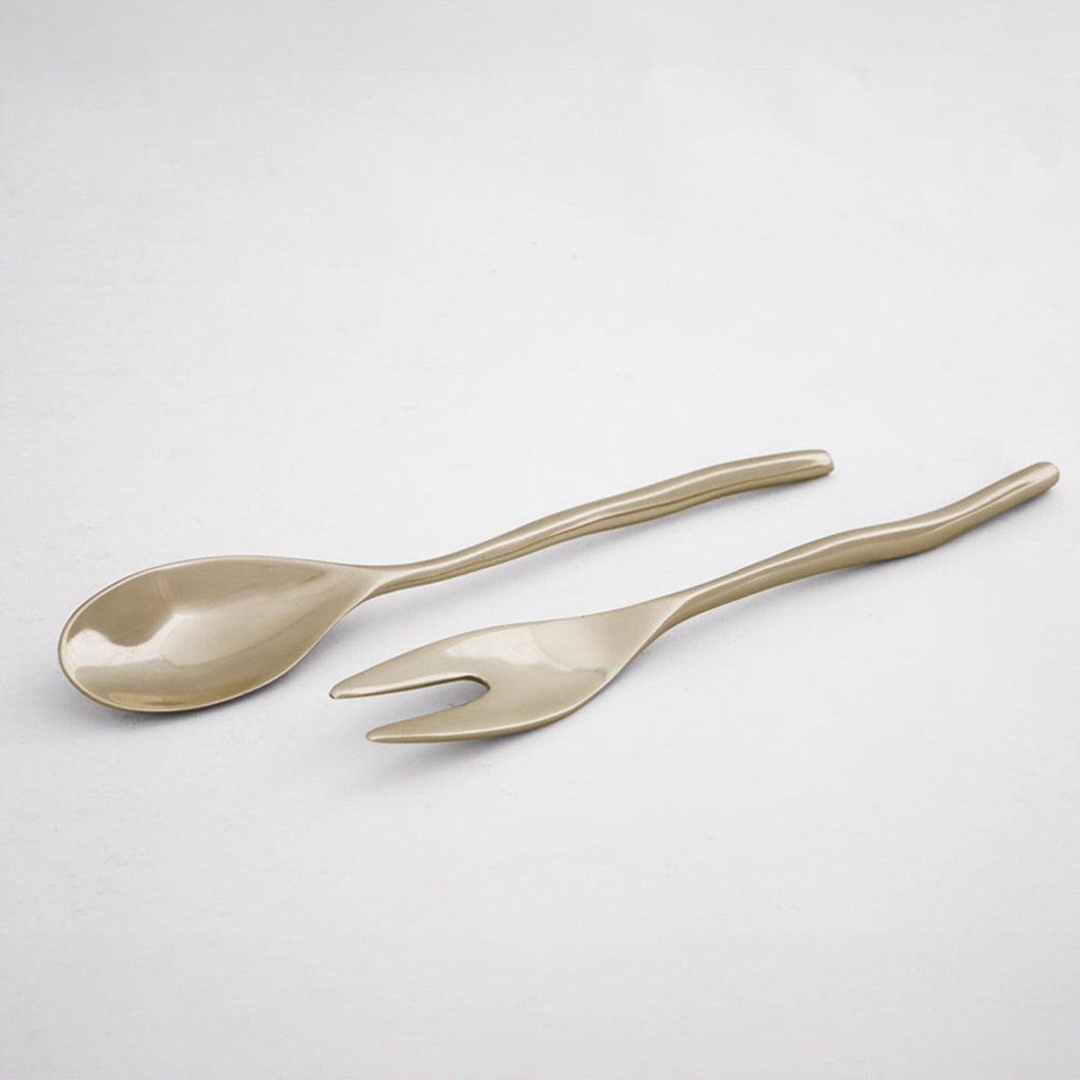 SIERRA MODERN Maia Lg Salad Servers (Shiny Gold) - Robert's-Beatriz Ball Collection-Robert's