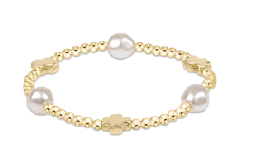 Signature Cross Gold & Admire Pearl 3mm Gold Bracelet - Robert's-enewton-Robert's