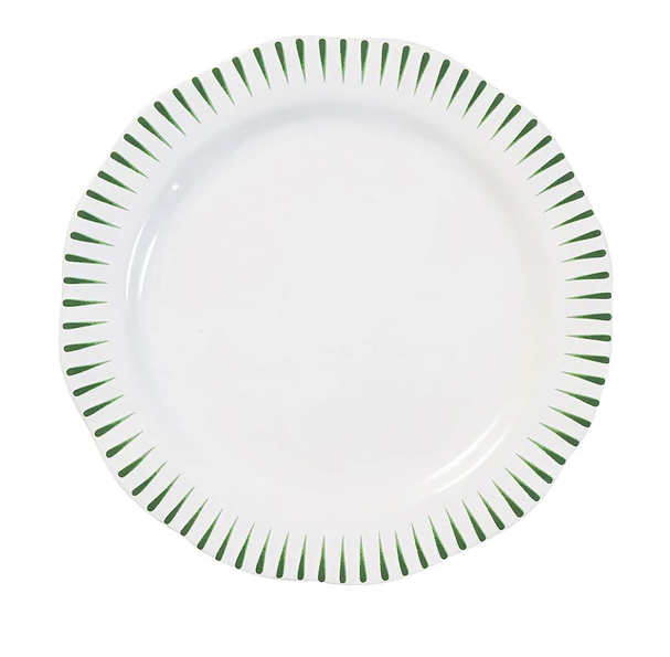 Sitio Stripe Dinner Plate - Basil