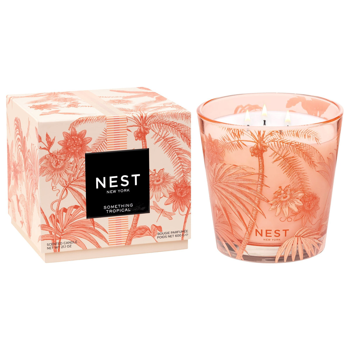 Something Tropical Decorative 3 Wick Candle - Robert's-NEST New York-Robert's
