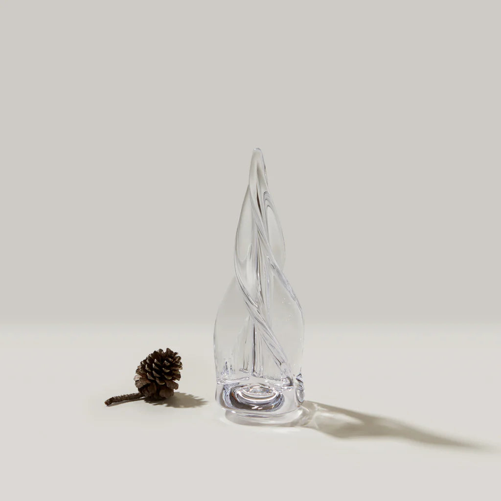 Vermont Evergreen Spiral Four Sided Glass Tree