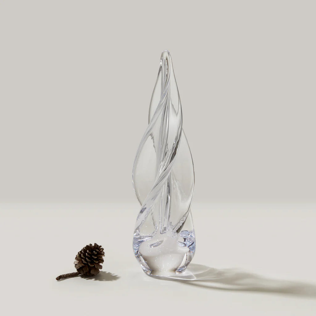 Vermont Evergreen Spiral Four Sided Glass Tree