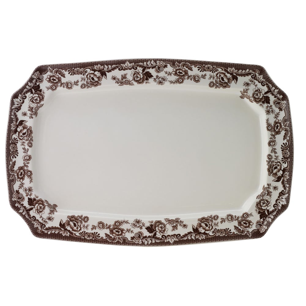 Spode Delamere Brown Rectangle Platter - Robert's-SPODE | PORTMERION-Robert's