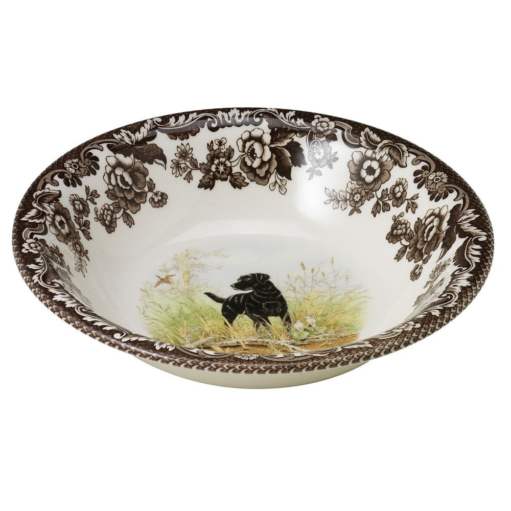 Spode Woodland Ascot Cereal Bowl - Black Lab