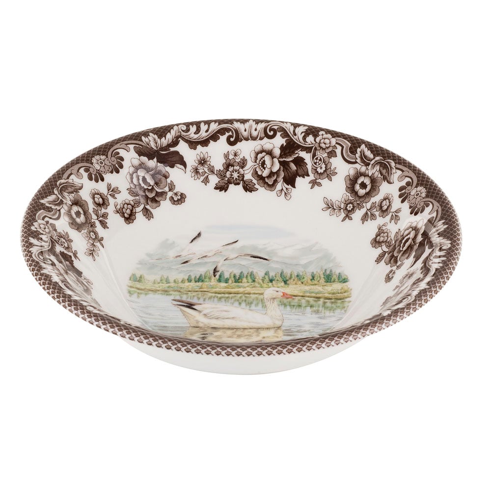 Spode Woodland Ascot Cereal Bowl - Snow Goose