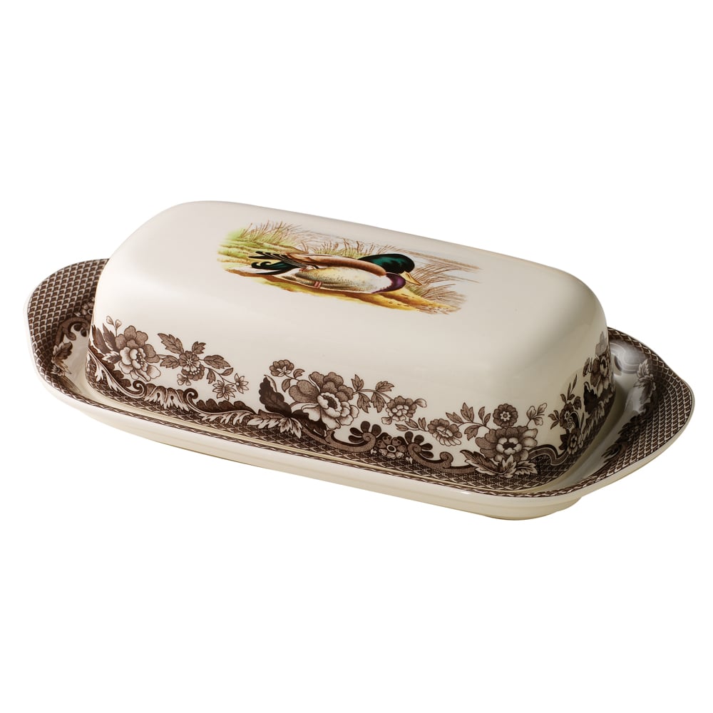 Spode Woodland Covered Butter Dish