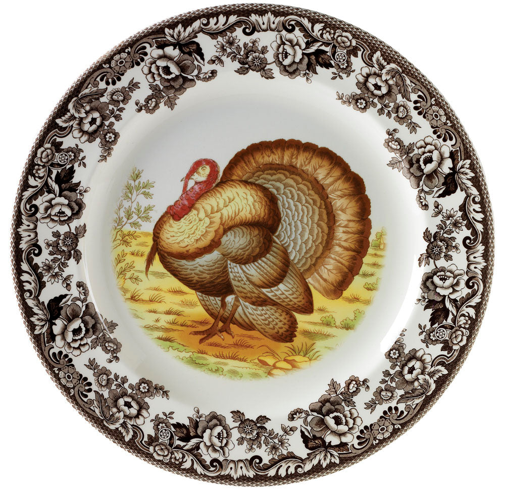 Spode Woodland Salad Plate - American Turkey - 8in