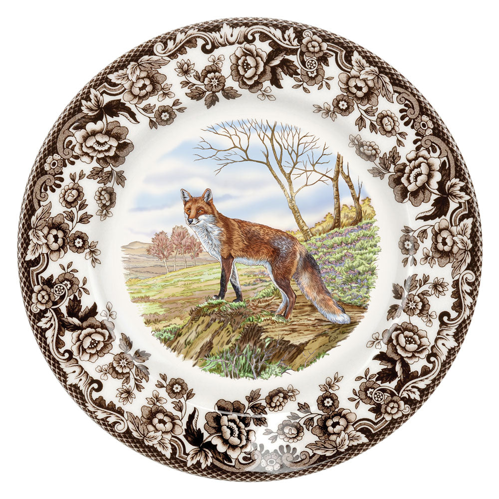 Woodland Salad Plate 8 Inch, Red Fox