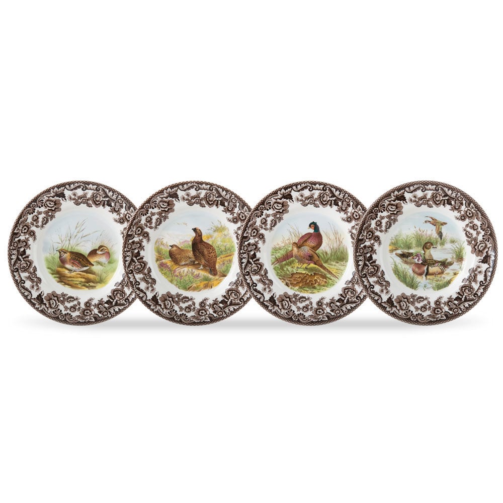 Spode Woodland Set of For Canape Plates - 6.5in