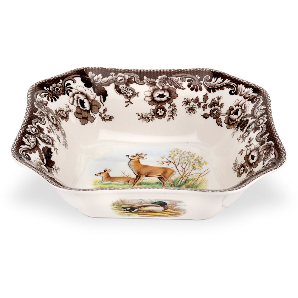 Spode Woodland Square Salad Bowl - Robert's-SPODE | PORTMERION-Robert's