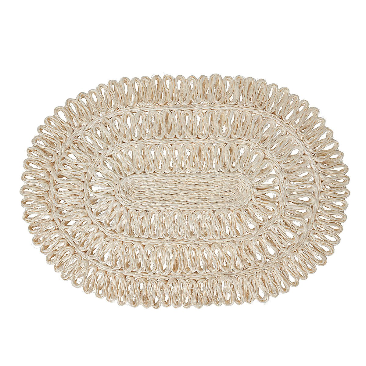 Straw Loop Oval Placemat - Whitewash - Robert's-Juliska-Robert's