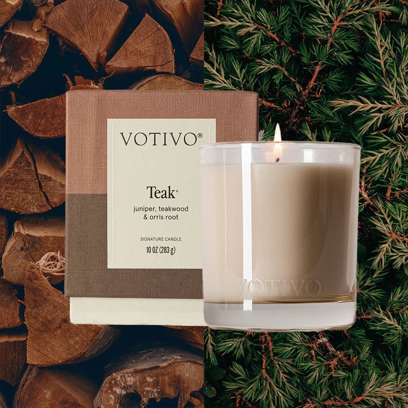 Teak 10 oz. Signature Candle - Robert's-VOTIVO-Robert's