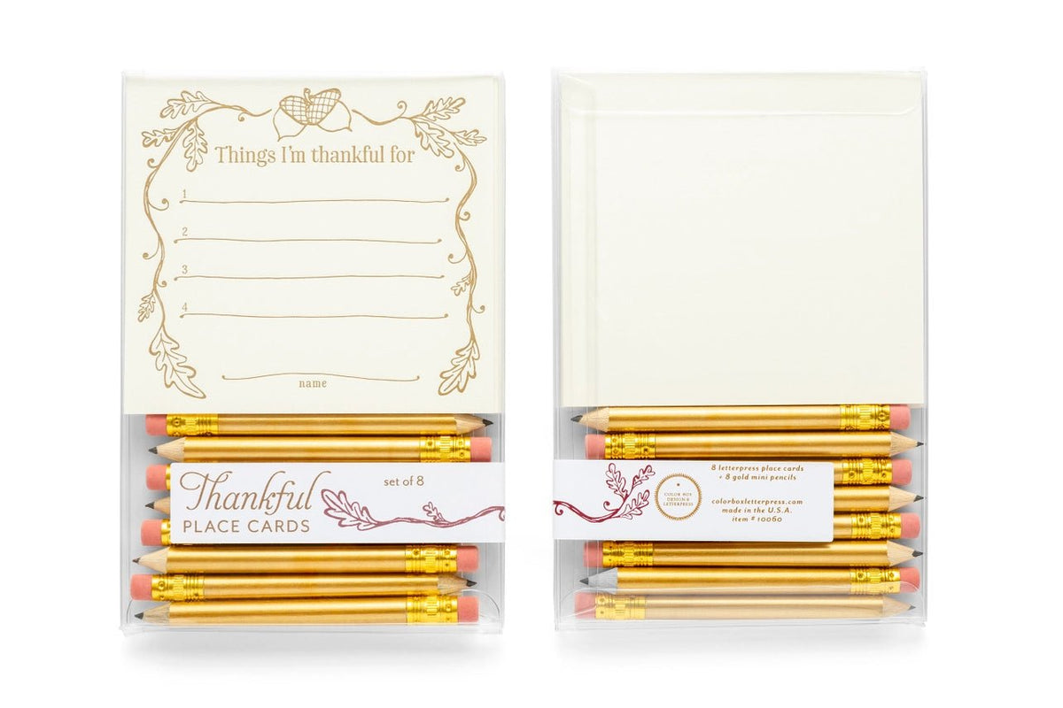 Thankful Place Cards - Robert's-COLOR BOX LETTER PRESS-Robert's