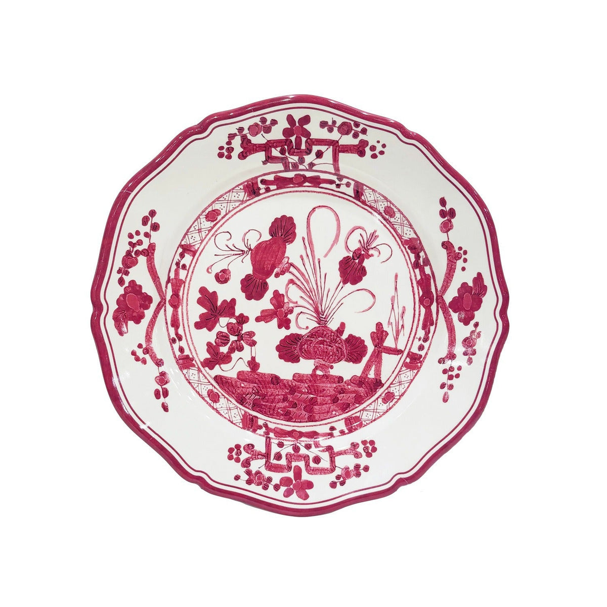 VIDA Faenza 9" Salad Plate Deep Pink & White - Robert's-Beatriz Ball Collection-Robert's