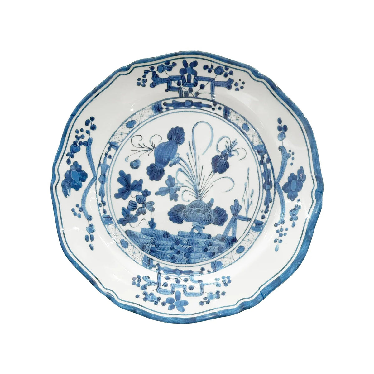 VIDA Faenza 9" Salad Plate White and Blue - Robert's-Beatriz Ball Collection-Robert's