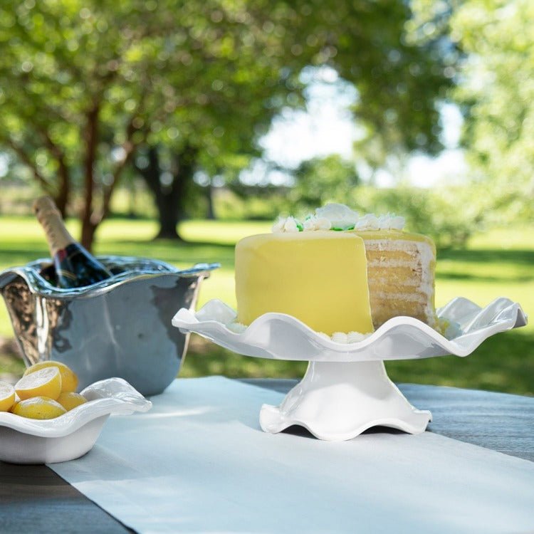 VIDA Havana Pedestal Cake Plate White - Robert's-Beatriz Ball Collection-Robert's