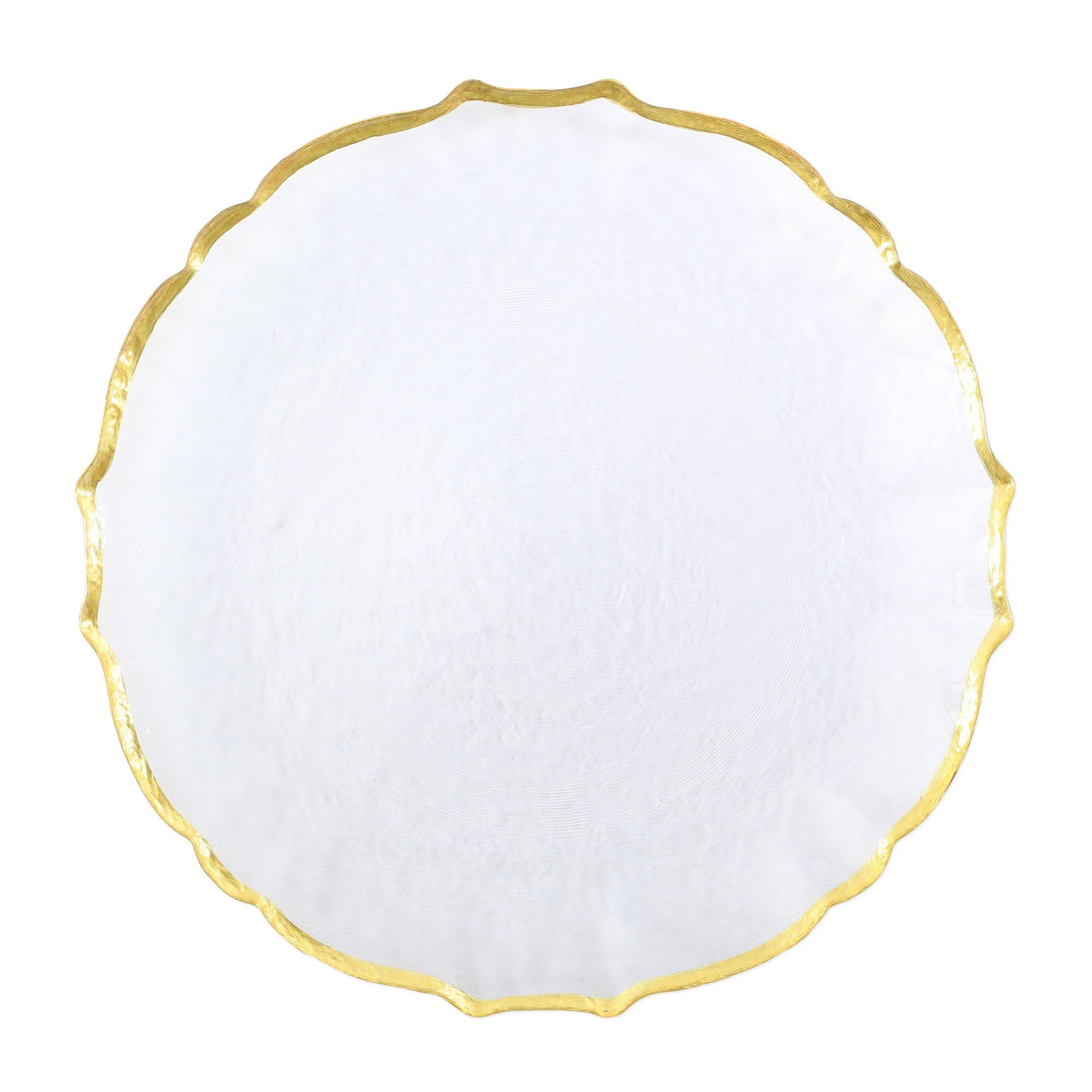 Vietri Baroque Clear Glass Service Plate