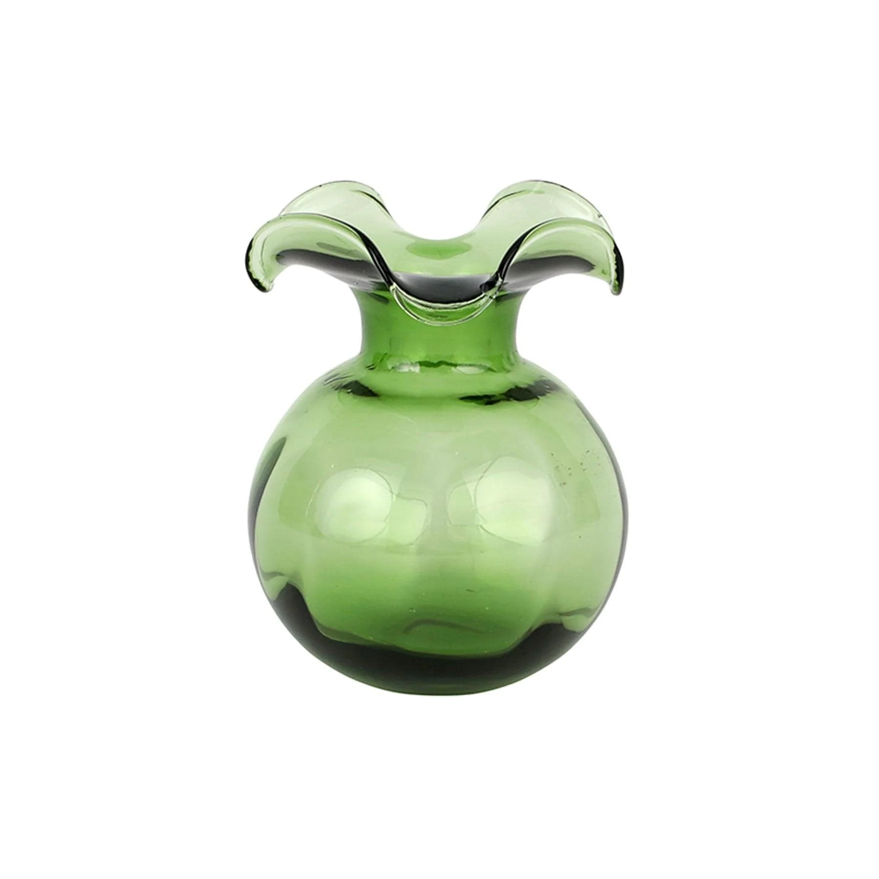 Vietri Hibiscus Bud Vase Dark Green