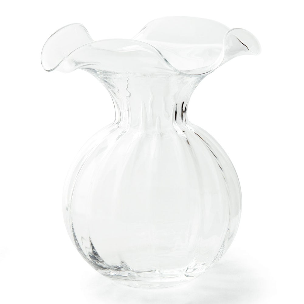 Vietri Hibiscus Clear Medium Vase