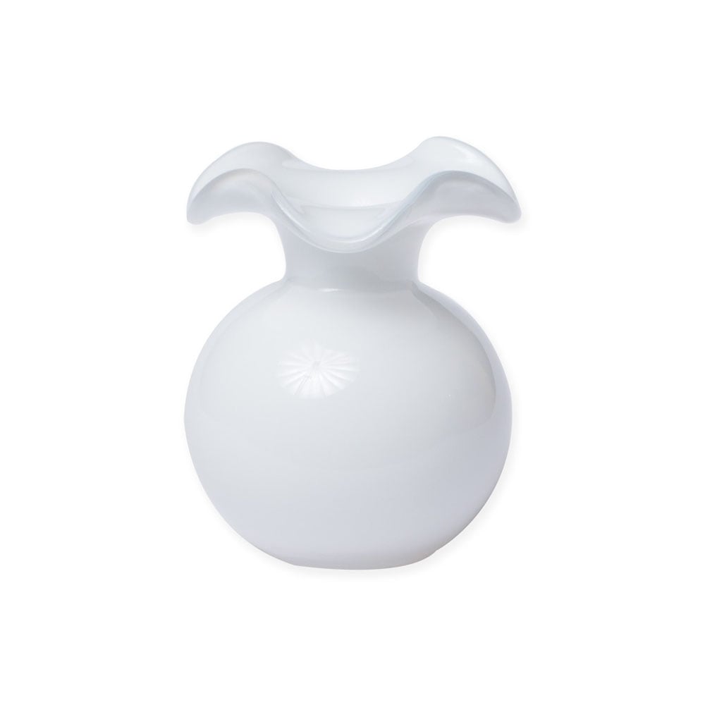 Vietri Hibiscus White Bud Vase