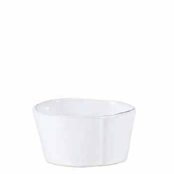 Vietri Lastra Condiment Bowl - White