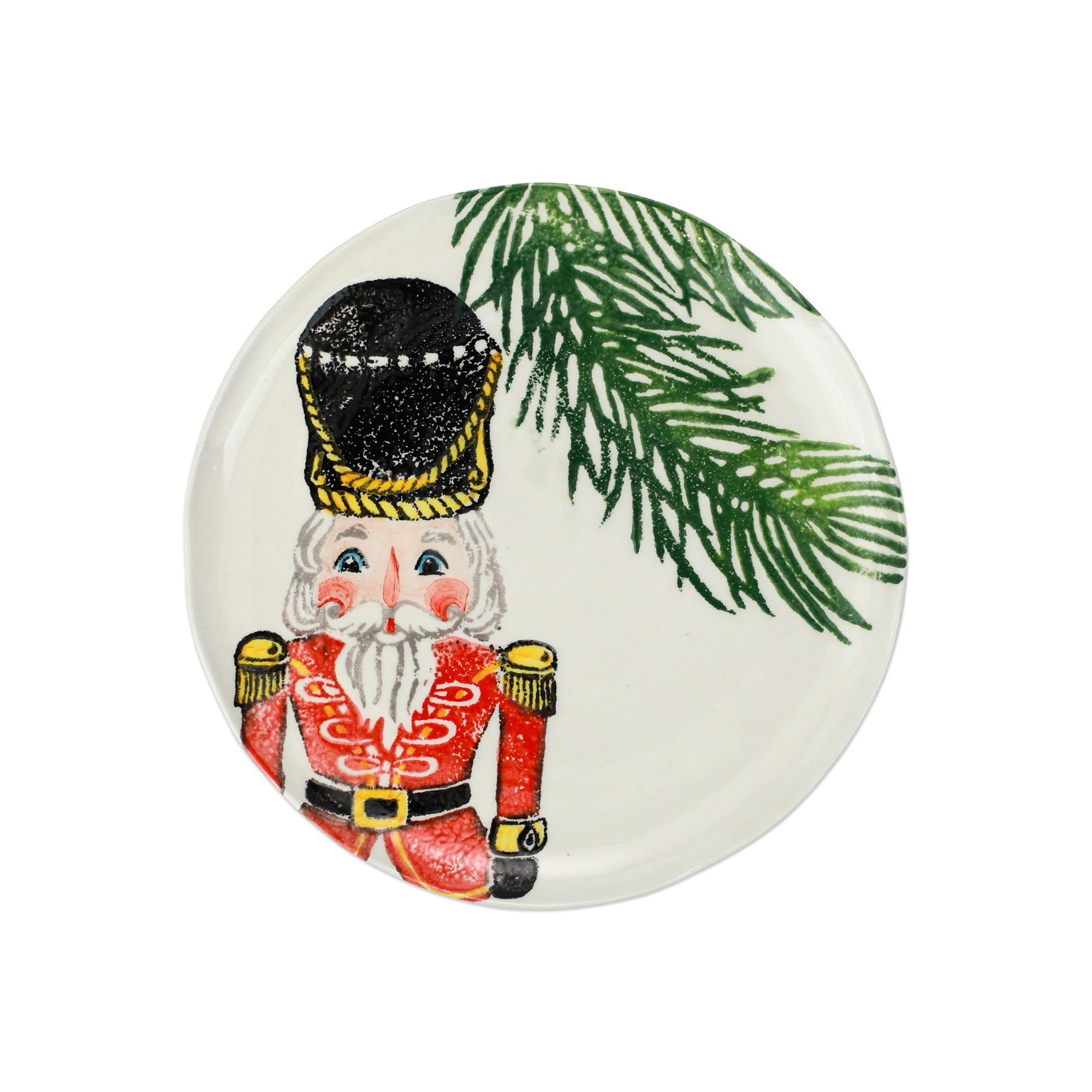 Vietri Nutcrackers Red Dessert Plate