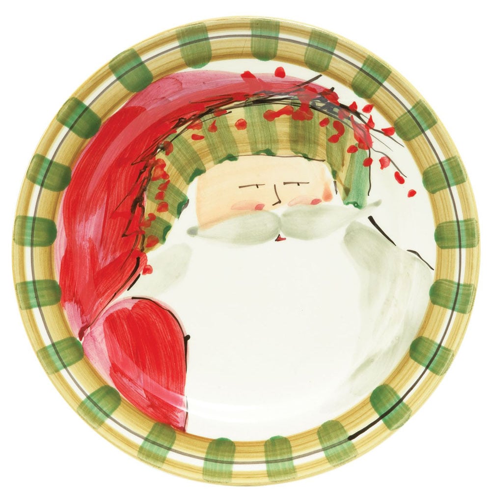 Old St. Nick Dinner Plate Striped Hat