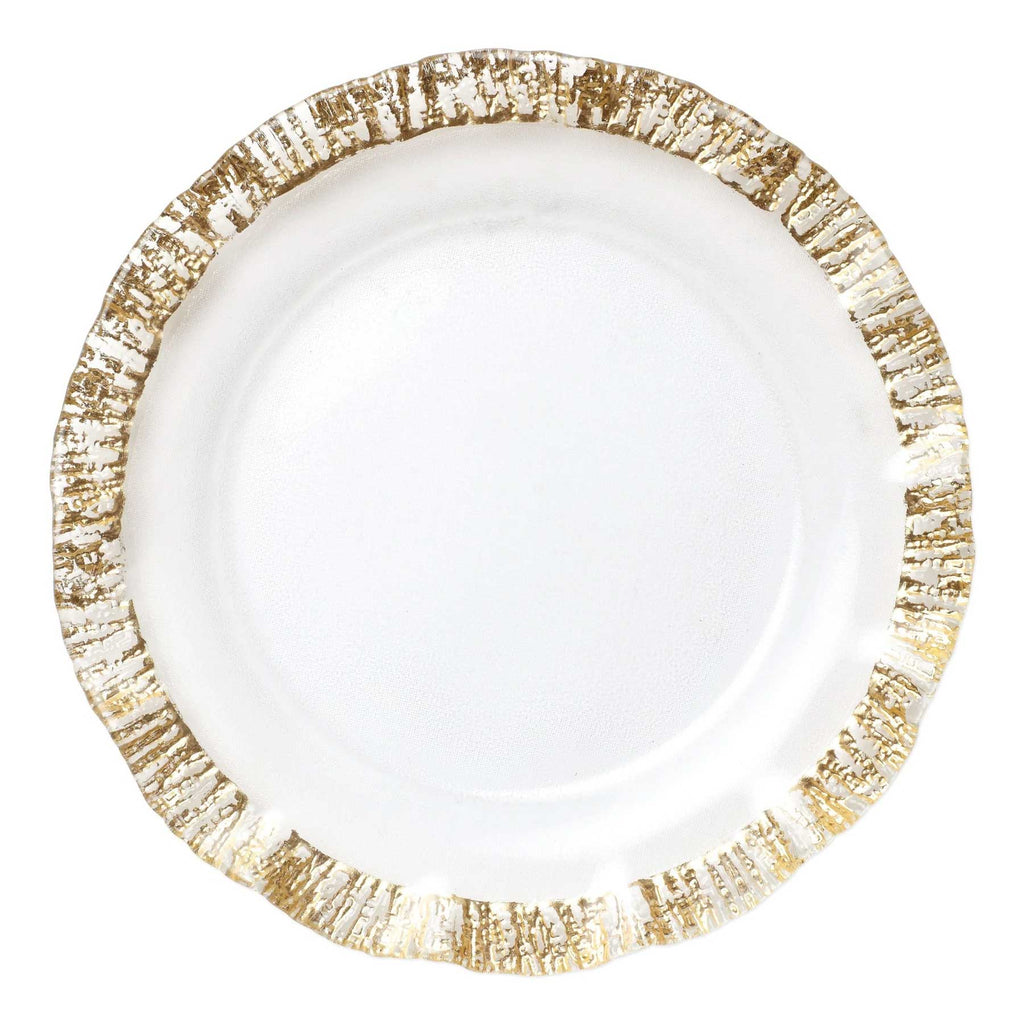 Rufolo Glass Gold Service Plate Charger