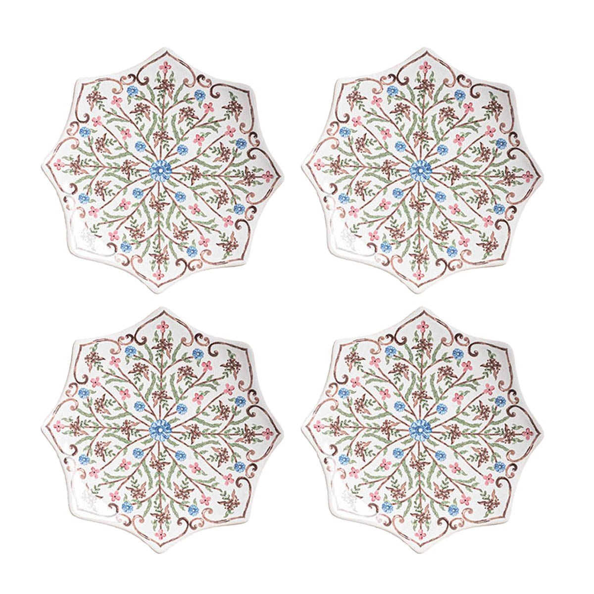 Villa Seville Scalloped Side/Cocktail Plate Set/4 - Chambray - Robert's-Juliska-Robert's