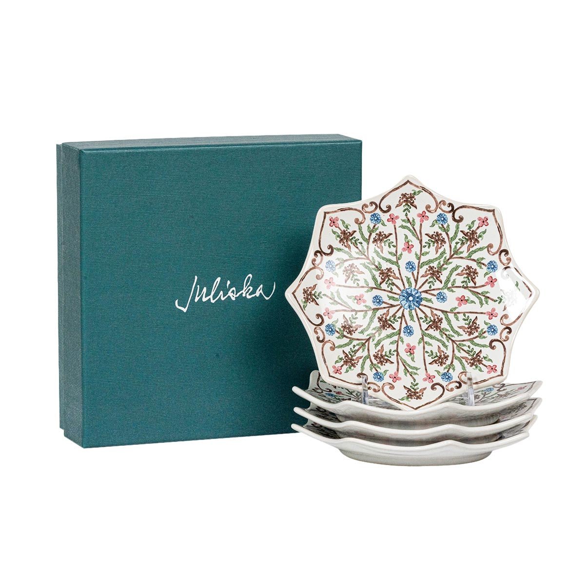 Villa Seville Scalloped Side/Cocktail Plate Set/4 - Chambray - Robert's-Juliska-Robert's