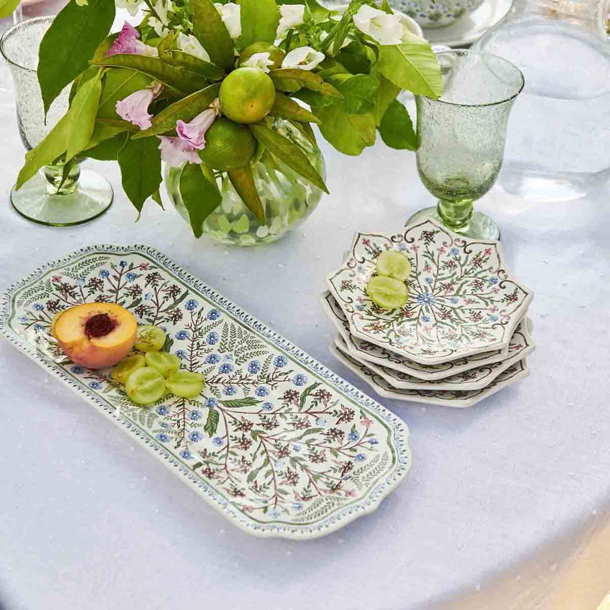 Villa Seville Scalloped Side/Cocktail Plate Set/4 - Chambray - Robert's-Juliska-Robert's