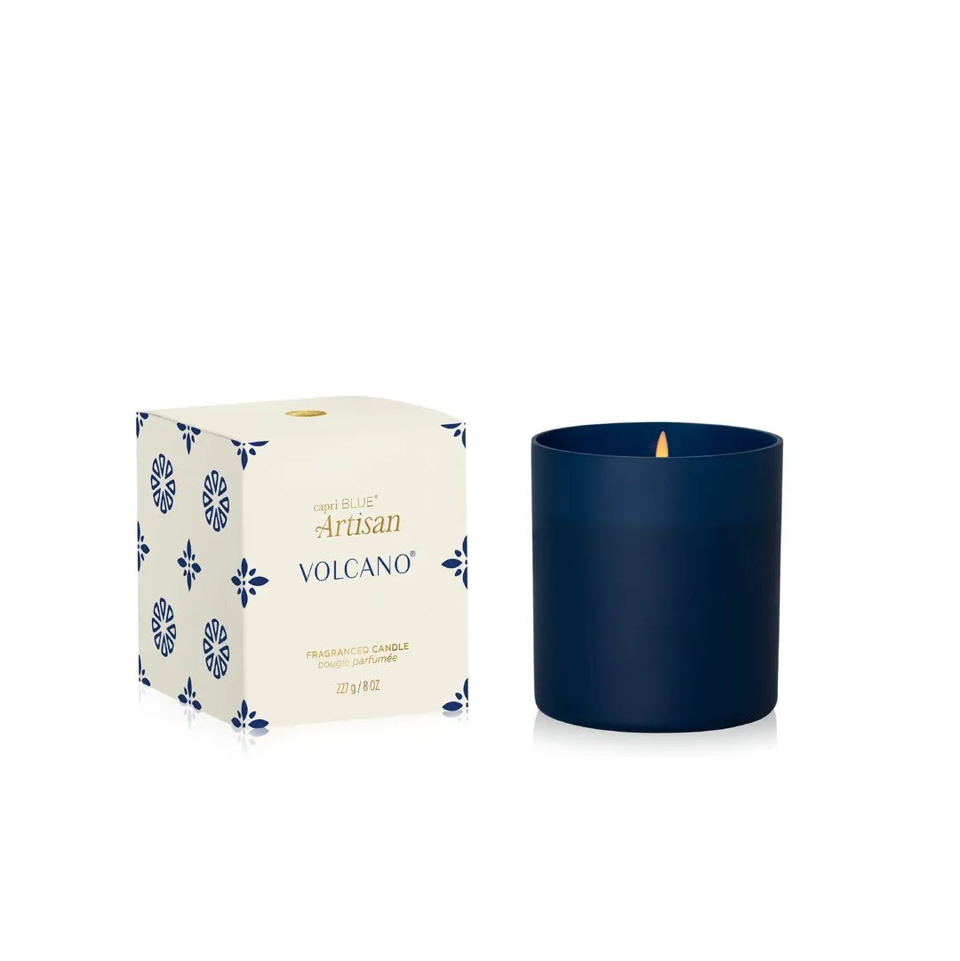 Volcano Terrazza Velluto Boxed Tumbler Candle - Robert's-Capri Blue-Robert's