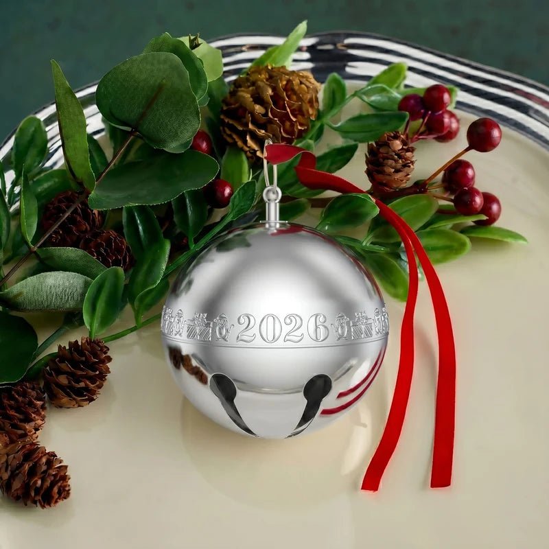 Wallace 2026 Silver Plated Sleigh Bell Ornament 56th Edition - Robert's-LIFETIME BRANDS-Robert's