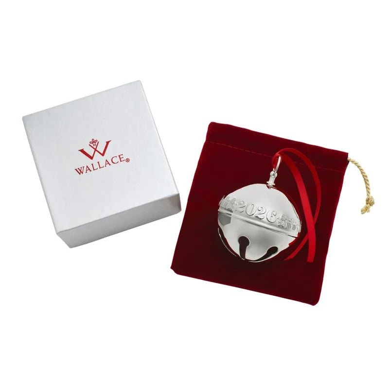 Wallace 2026 Silver Plated Sleigh Bell Ornament 56th Edition - Robert's-LIFETIME BRANDS-Robert's