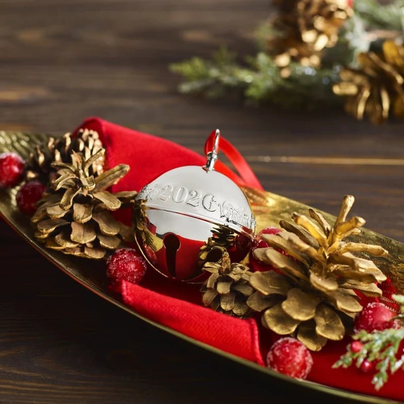 Wallace 2026 Silver Plated Sleigh Bell Ornament 56th Edition - Robert's-LIFETIME BRANDS-Robert's