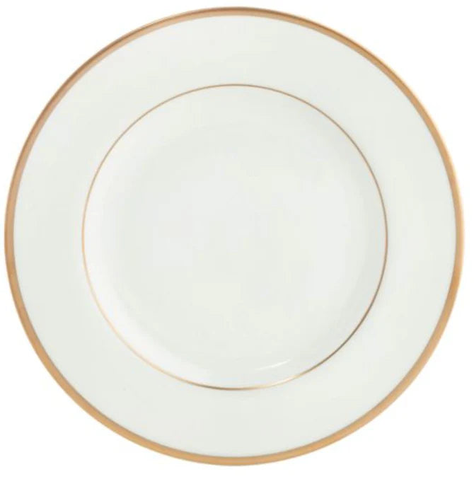 White Signature Gold No Monogram Bread and Butter Plate