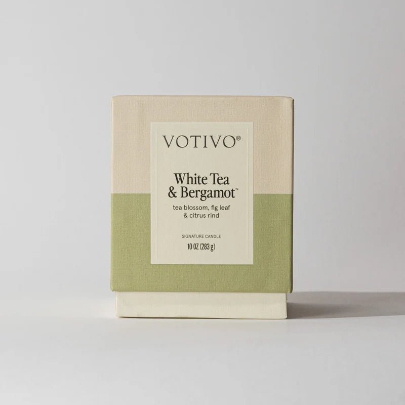 White Tea & Bergamot 10 oz. Signature Candle - Robert's-VOTIVO-Robert's