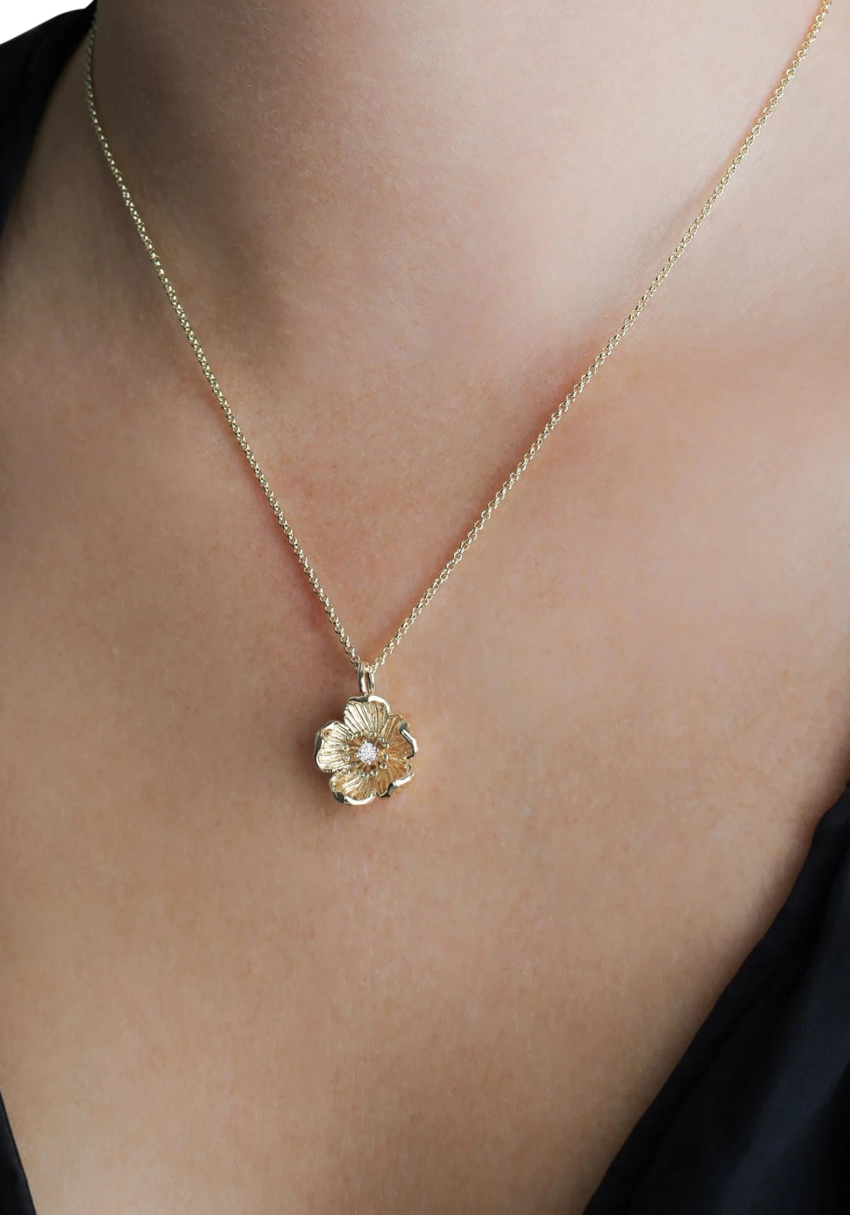 Wildflowers Gold Pendant Necklace - Robert's-Anabel Aram-Robert's