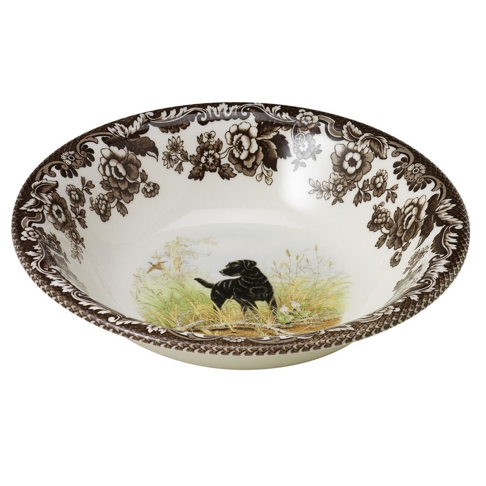 Woodland Ascot Cereal Bowl 8 Inch, Black Lab - Robert's-SPODE | PORTMERION-Robert's