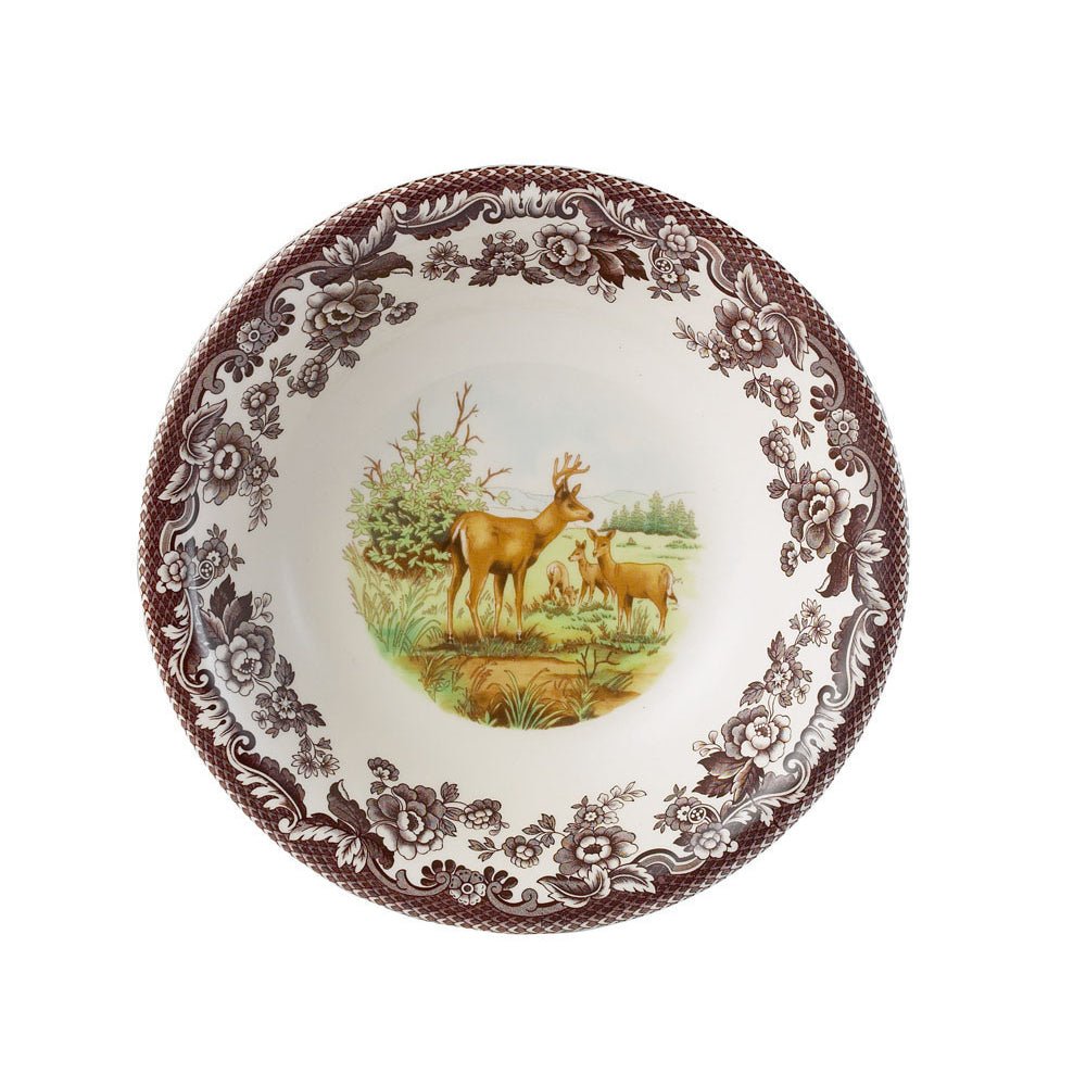 Woodland Ascot Cereal Bowl 8 Inch, Mule Deer - Robert's-SPODE | PORTMERION-Robert's
