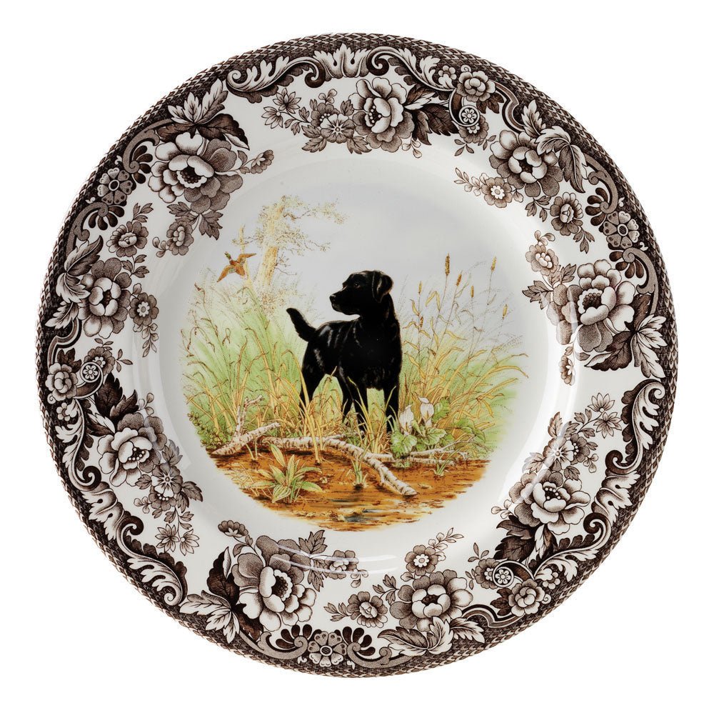 Woodland Dinner Plate 10.5 Inch, Black Lab - Robert's-SPODE | PORTMERION-Robert's